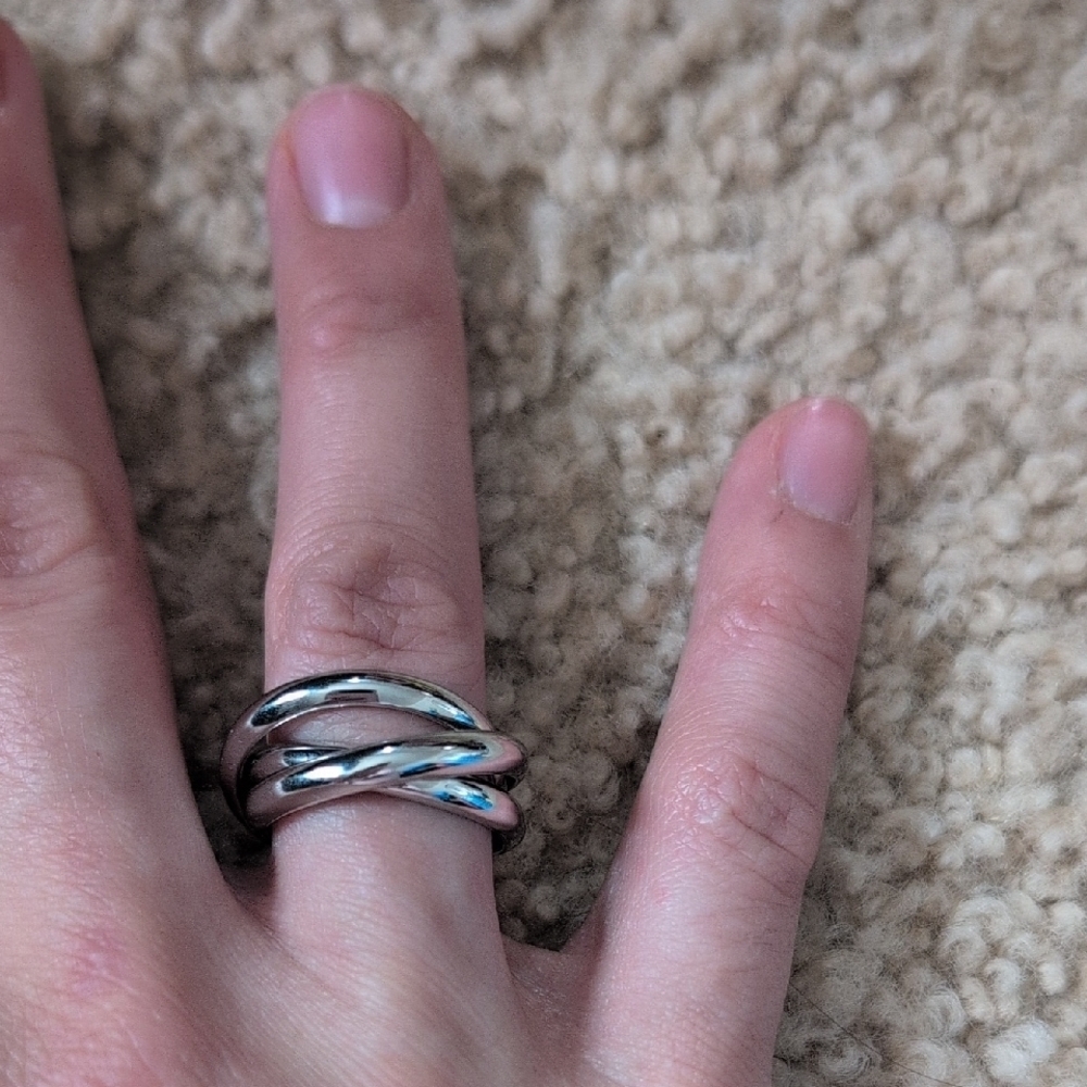 s925 13-14 stacking interlock rings